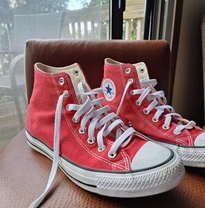 Red Converse High Top Sneakers Women's Size 10, Men's Size 8